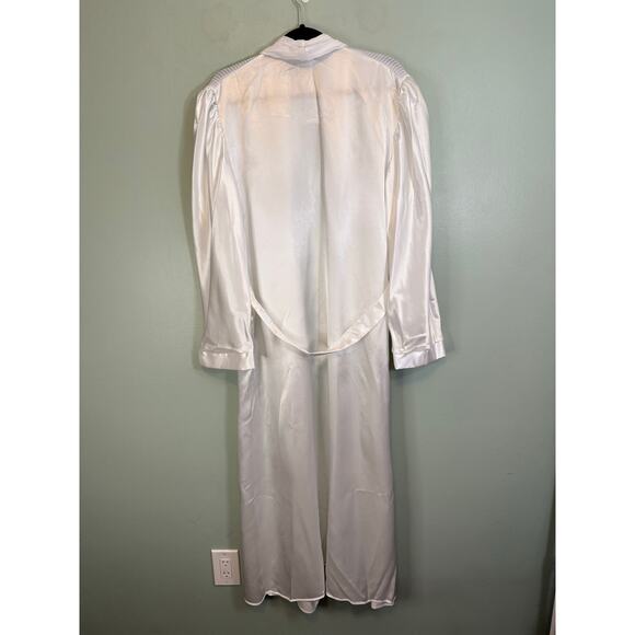 Biconf Satin Nightgown Dress Robe Set Women 52 White Bridal Nightwear ITALY NWT - Picture 5 of 16